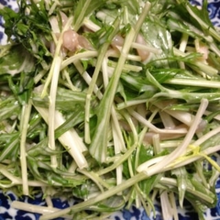 水菜の塩辛マヨサラダ